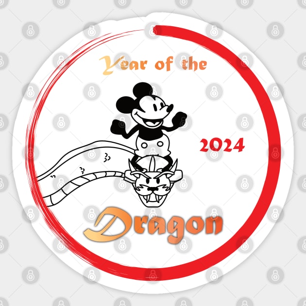 Mickey Year of the Dragon Sticker by ATG Designs